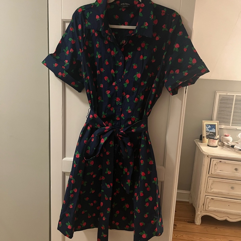 Strawberry belted dress